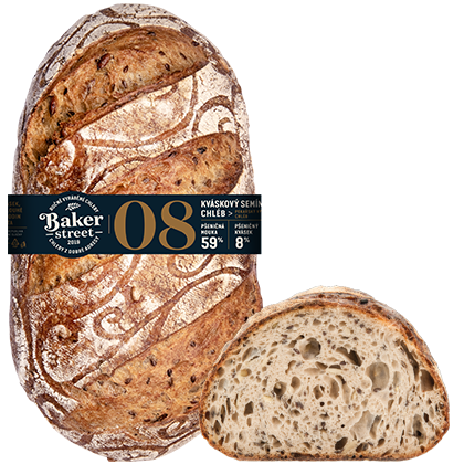 Kváskový semínkový chléb 750 g 
